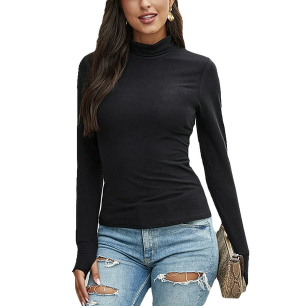 Women Long Sleeve T Shirt Casual Pullover Long Tops Slim Fit Sweatshirt Blouse